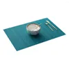 Table Mats European Style Pvc Mat Thermal Insulation Non-slip Anti-scalding El Teslin Square Woven Western