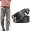 Belts Men Women Fashion Retro Style Business Male PU Leather Strap Luxury Metal Pin Buckle Ceinture Homme