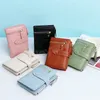 Mode femmes Mini portefeuille couleur bonbon en cuir PU étui pour cartes de crédit bancaire femme petit sac à main portefeuille