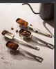 Dinnerware Sets 304 Stainless Steel Coffee Bean Measuring Spoon Long Handle Scale Ground 5G Quantitative Baking