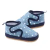 أحذية رياضية Baby Star طباعة مضادة للانزلاق قبل الحذاء SOLED SOLED FOR BOYS BOYS Blue/Pink BORNS TODDLER CRIB MOCCASIN