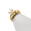 Cluster Rings Sole Memory Double Layer Shiny Cute Butterfly Silver Color Female Resizable Opening SRI950