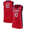 Basketbalshirts Dames US Basketball Summer 15 Brittney Griner Jersey 10 Breanna Stewart 4 Jewell Loyd 9 A'ja Wilson 6 Sue Bird 12 Diana Taurasi USA Red Men