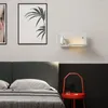 Lampade da parete moderna luce di lettura a LED per la casa El camera da letto comodino Nordic USB ricaricabile lampada di stoccaggio apparecchi di illuminazione