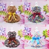 Hondenkleding huisdierkleding prinses jurk bloem vlinderdas mode gebroken heerlijk patroon mouwloze kraagloze kattenrok