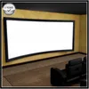 F3HWAW-169 HDTV Sound Acoustic 4K Curved Fixed Frame home theater Projector Projection Screen- White woven acoustic transparent1727