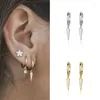 Orecchini pendenti ISUEVA Gold Filled Cubic Zircon Semplici Huggies Percing Oreilles Per la moda femminile