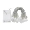 Strängar 6m 40 LED Christmas Light String Battery Frosted Ball Garland Lights Fairy Waterproof Outdoor Wedding Party