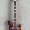 Nuovo prodotto chitarra elettrica rickenbacker 2 pezzi di pick-up foto reali chitarra di colore rosso