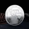 Gelukkige verjaardag Lucky Coin Creative Gift Collectible Gold Golde Souvenir Collection Commemorative Coin