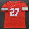 American College Football Wear Eddie George Jersey College NCAA Football OSU Ohio State Buckeyes Maglie Rosso Grigio Bianco taglia S-3XL