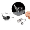 Antique Stainless Steel Angel Wings Stud Earring Heart Zircon Diamond Ear Rings for Men Women Hip Hop Punk Fine Fashion Jewelry