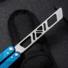 FACA balisong CNC não afiada FACA BENCHMADE BM42 BM43 T6061 Cabo de alumínio facas de treino para treino faca dobrável faca dobrável Presente de Natal Ferramenta EDC