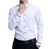 Men's Casual Shirts Legible Social Formal shirt Men long Sleeve Business Slim Office male Cotton Mens Dress white 4XL 5XL 221105