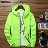 Herrenjacken Wolle Mischung Jddton Sun-Schutz Fluoreszenz Windbrecher Casual Lound Luminous Coat Hip Hop M￤nnlicher Bomber Big 221105