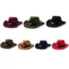 Basker retro Big Brim Hat Jazz Top Cow Head Western Cowboy Cashmere Hipster Wide Outdoor Trend Sun