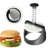 Presse à hamburger réglable Hamburger Patty Maker Patty antiadhésive faisant des moules pour les hamburgers de légumes de boeuf et le barbecue de cuisson