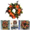 Fiori decorativi Decorazioni autunnali Ghirlanda Peonia Zucca Rattan Appeso Porta Ornamento Ringraziamento Halloween Festival Decorazione autunnale