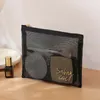 Black Mesh Women Cosmetic Bag Travel Comsetics Brushes Brushes Organizer Case Large Toitry Makeup Sac Kits Box