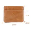 Layer Oil Wax Portamonete in pelle di mucca Mini portafoglio Fibbia magnetica Apertura e chiusura Borsa per carte portatile