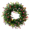 Dekoratif Çiçekler Renkli Bahar Yaz Çelenk Çiftlik Evi Yazlık Ön kapı bahçesi için yapay dekor