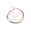 Tennis Charm CZ Zirkon Rainbow Bracelet for Women Luxury Mticolor Crystal Couple Sieraden Geschenken 2021 armbanden Drop levering SMTGX