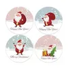 Round Santa Claus لاصق الملصقات عيد الميلاد بطاقة تحية بطاقة الختم ملصقات XMAS Party Gift DIY DIROGAN