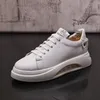 Luxury Designer Party Dress Wedding Shoes Spring Autumn Breathable White Casual Sneakers Round Toe Thick Bottom Business Leisure Driving Walking Loafers C39