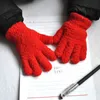 Warmom Coral Fleece Thicken Kids Gloves Winter Children Baby Plush Furry Full Finger Mittens Soft Glove For 7-11Years