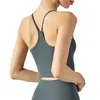 LU-376 Schmetterling Knochen Sport Yoga Tank Tops Damen Unterwäsche stoßfest schlank Schultergurt Rücken Fitness Top Gym Weste BH