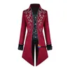 Halloween Swallowtail Cos Suit Medieval Retro Costume MidLength Punk Men Cosplay Jacket European And American New Style J220720