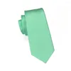 Bow Ties DN-371 2022 Summer Fresh Green Solid Single Silk Neckties Tie For Men Formal Wedding Dating Business Party Free