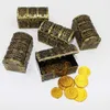 Party Supplies Decor Mini Pirate Treasure Chests Box Vintage Pirate Jewelry Storage BoxesStore Gold Coins Gems