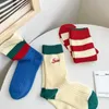 Socks Hosiery Women's Knit Bamboo Fiber High Quality Breathable Anti-Bacterial Crew Embroidered Stripe Sport Casual Female T221116