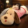 Chaud 110130cm grande taille nouveau mignon animal kawaii couronne chien jouets en peluche sommeil oreiller enfants cadeau d'anniversaire ld fille noël saint valentin J220729