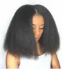 Haar-Spitze-Perücken für Damen, gespalten, kurz, gerade, Yaki-Chemiefaser-Perücke