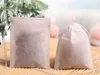 60 X 80mm pâte de bois filtre papier jetable passoire à thé filtres sac cordon unique guérir joint sachets de thé pas d'eau de javel passer au vert