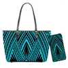 Bolsas de noite ELVISWORDS Bolsa de design de luxo Tribos polinésias com estampa de ombro para mulheres Bolsas e bolsas conjunto carteira personalizada sacola
