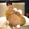 3590Cm Beautiful Rabbit Cuddle Japanese Bunny Soft Stuffed Cute 3 Colors Rabbit Animal Dolls Sleep Pillow at Home Bed Decor Gift J220729