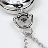 Pocket Watches Leopard Cover Design Mini Watch Silver Delicate Mirror Stylish Lady Gift Quartz