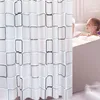 Zasłony prysznicowe Wodoodporna podkładka zasłony Peva przezroczystą mączniak wanna do łazienki z 12 haczykami