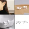 Stud Stud 925 Sterling Sier Star -oorbellen voor vrouwen Elegante bruiloft sieraden Pendientes Mujer Moda 2021 Brincos EH907 Drop Delivery Dhr4H