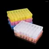 Smyckesp￥sar 19x13x3,6 cm DIY Organiserf￶rvaringsp￤rlor Box 24 Slot Plast Justerbara verktygsbaskar