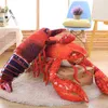 Simulation Lobster Cuddle Soft Cartoon Creative Lobster Cuddle Animal Pop Home Decoration Toys Sofa Cushion Kids Boys Gift J220729