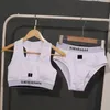 Luxury Designer Womens Swimwear Beach Bras Briefs Set Comfortable Wire Free Sports Underwear Black White Lingerie