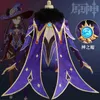 Gioco Genshin Impact Mona Cos Vestiti Mona Mago Anime Costume Cosplay Astrologo femminile Carino Halloween Gioco di ruolo Set J220720