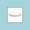 Bangle Bangle 3 2mm Rose Gold Inspirerende armband Lettering Je leeft nog maar eenmaal gegraveerd mantra manchetcadeau voor moeder dochter Drop de Dhdly