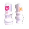 Calzini Calze Stile giapponese Harajuku Ragazze Love Heart / Cerotto Calzini caldi per gambe lavorate a maglia Lolita Calzini per coprigambe carini T221107