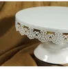 Bakeware Tools 30cm/25cm Metal Cake Pan With Decorative Lace Edge Birthday Wedding Stand Display Rack For Decoration
