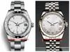 Top Selling Excellente montre pour femme 31 mm en or blanc 18 carats avec diamants Cadran blanc 178334 178344-0045 Automatique 2813 Montres de luxe mécaniques pour femmes